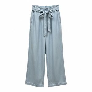 Chelsea Theodore‎ Wide Leg Palazzo Pants Dusty Blue Elastic Waist XL NWT